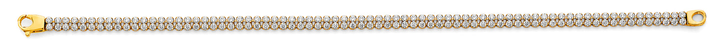14K Gold CZ Tennis Bracelet – 7.25"