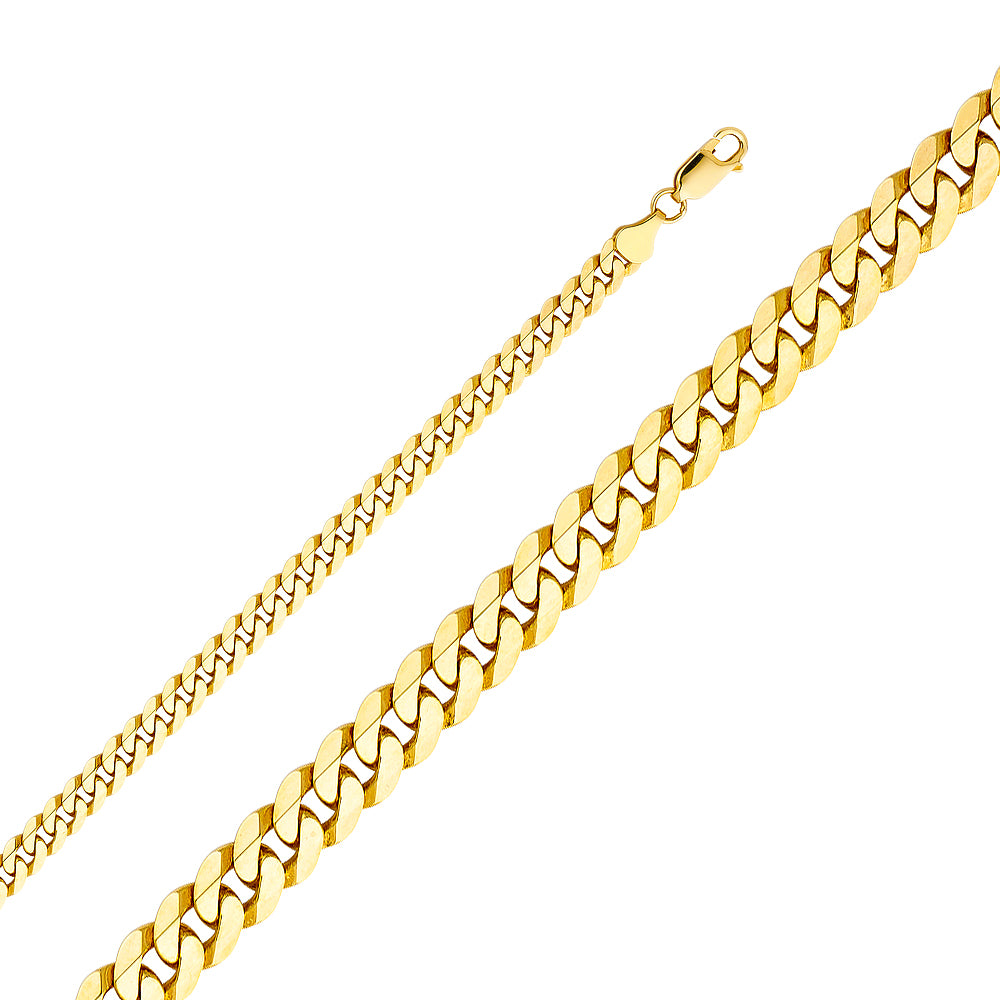 14K Gold Flat Beveled Curb Chain