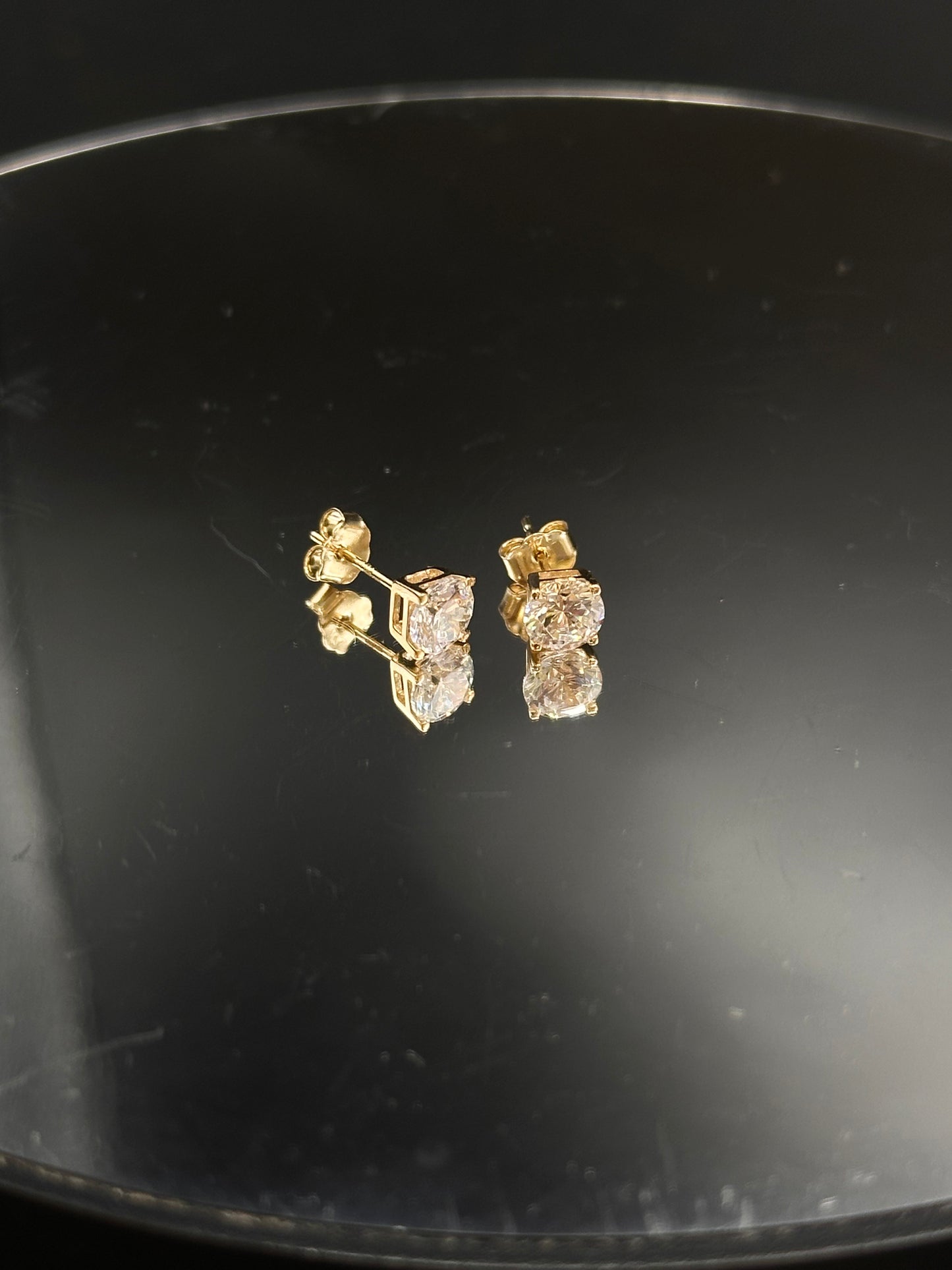14K Gold Basket Stud Earrings – 5mm