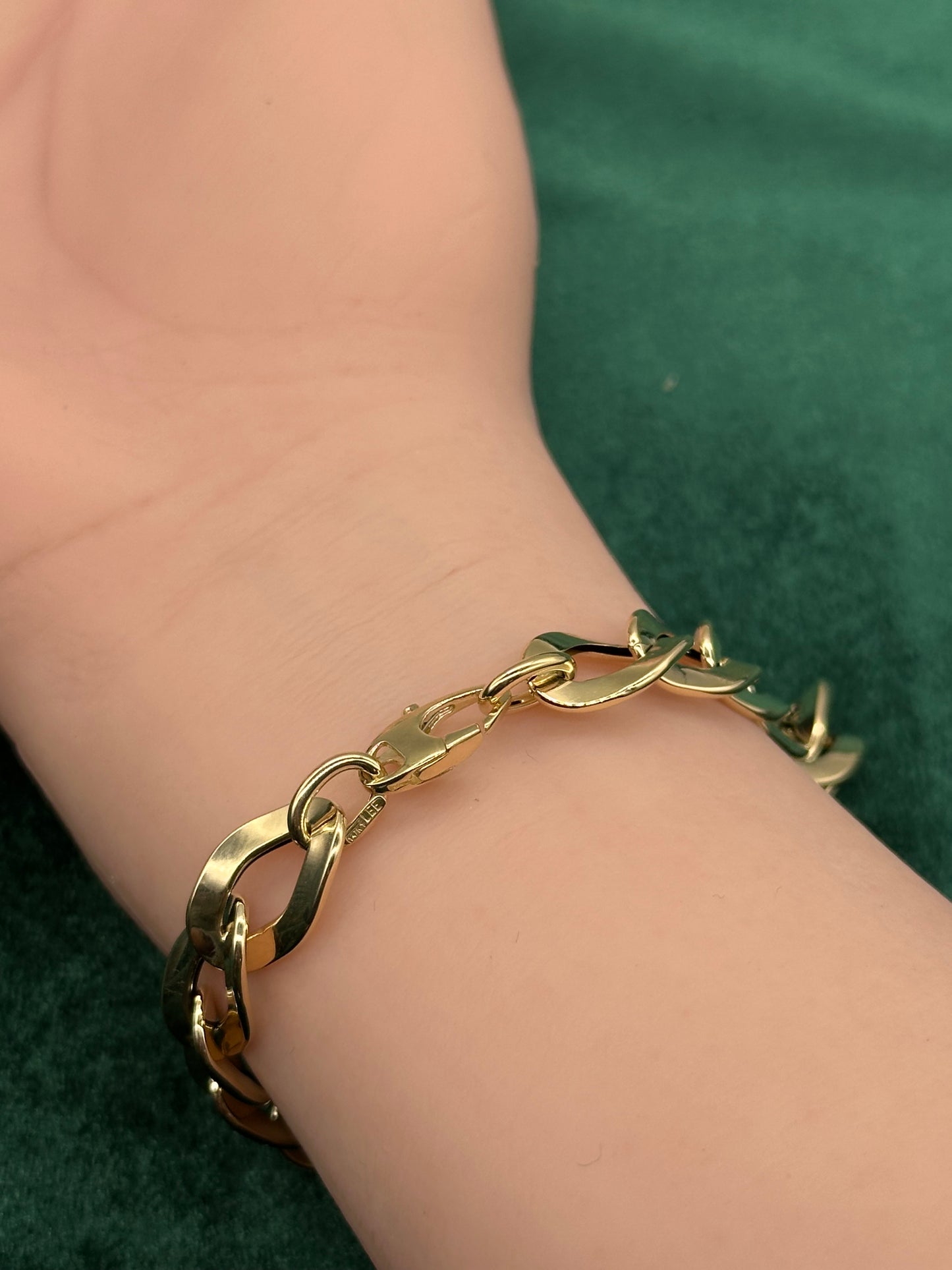 14K Gold Hollow Cuban Link Bracelet – 7.5 Inch