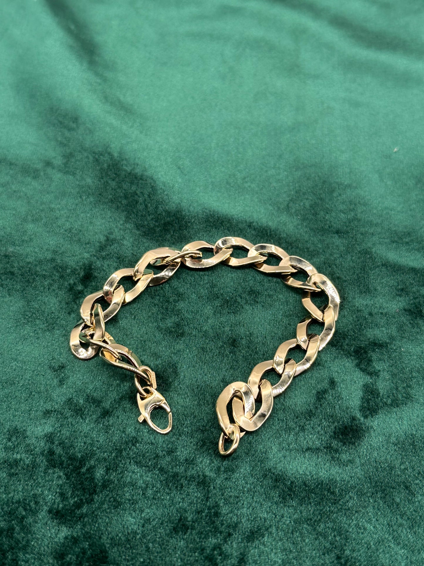 14K Gold Hollow Cuban Link Bracelet – 7.5 Inch