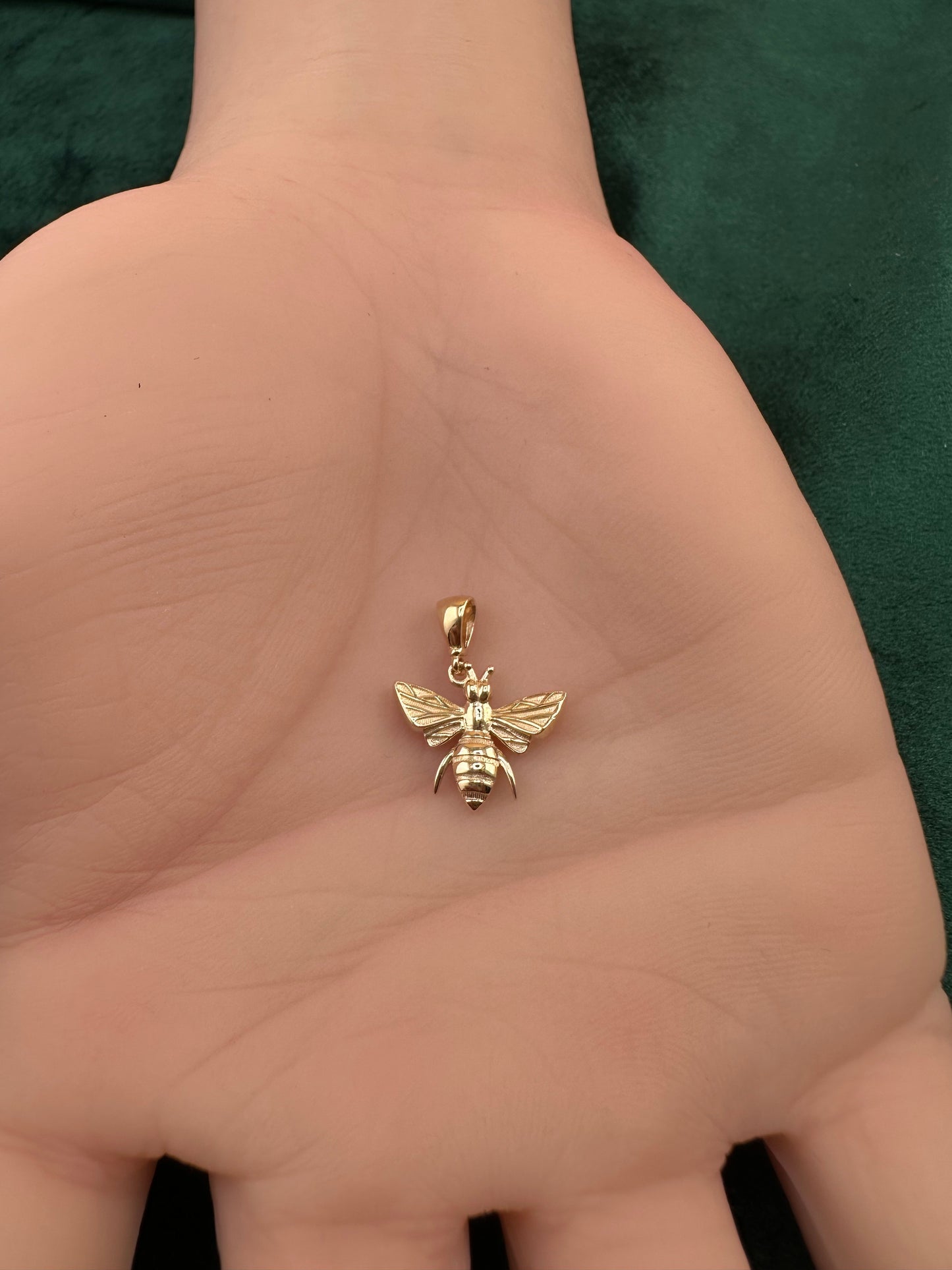 14K Yellow Gold Bee Pendant