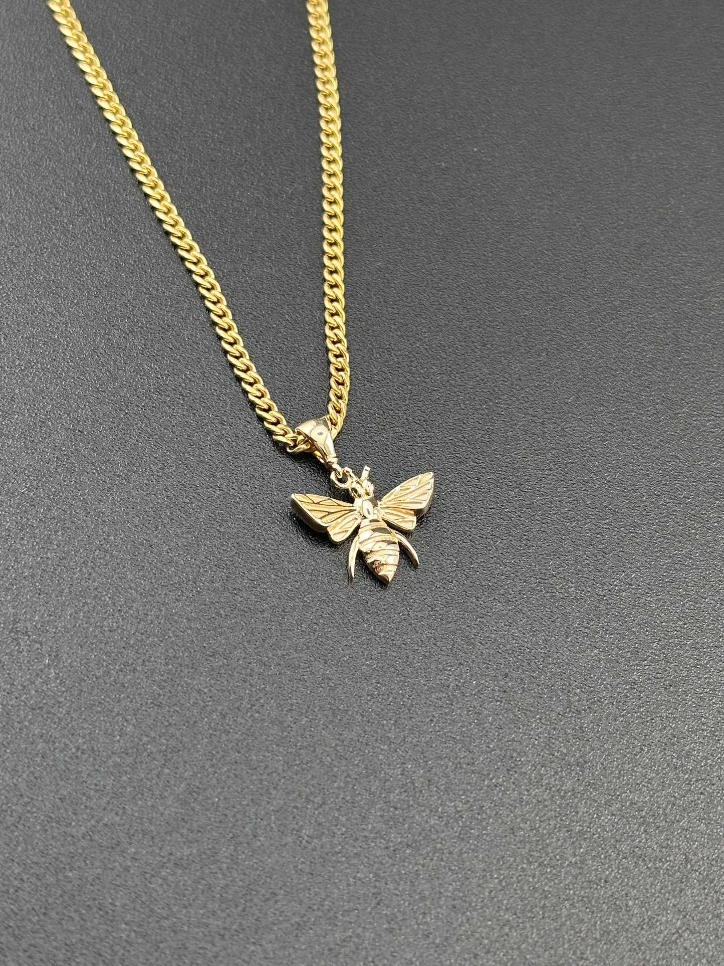 14K Yellow Gold Bee Pendant