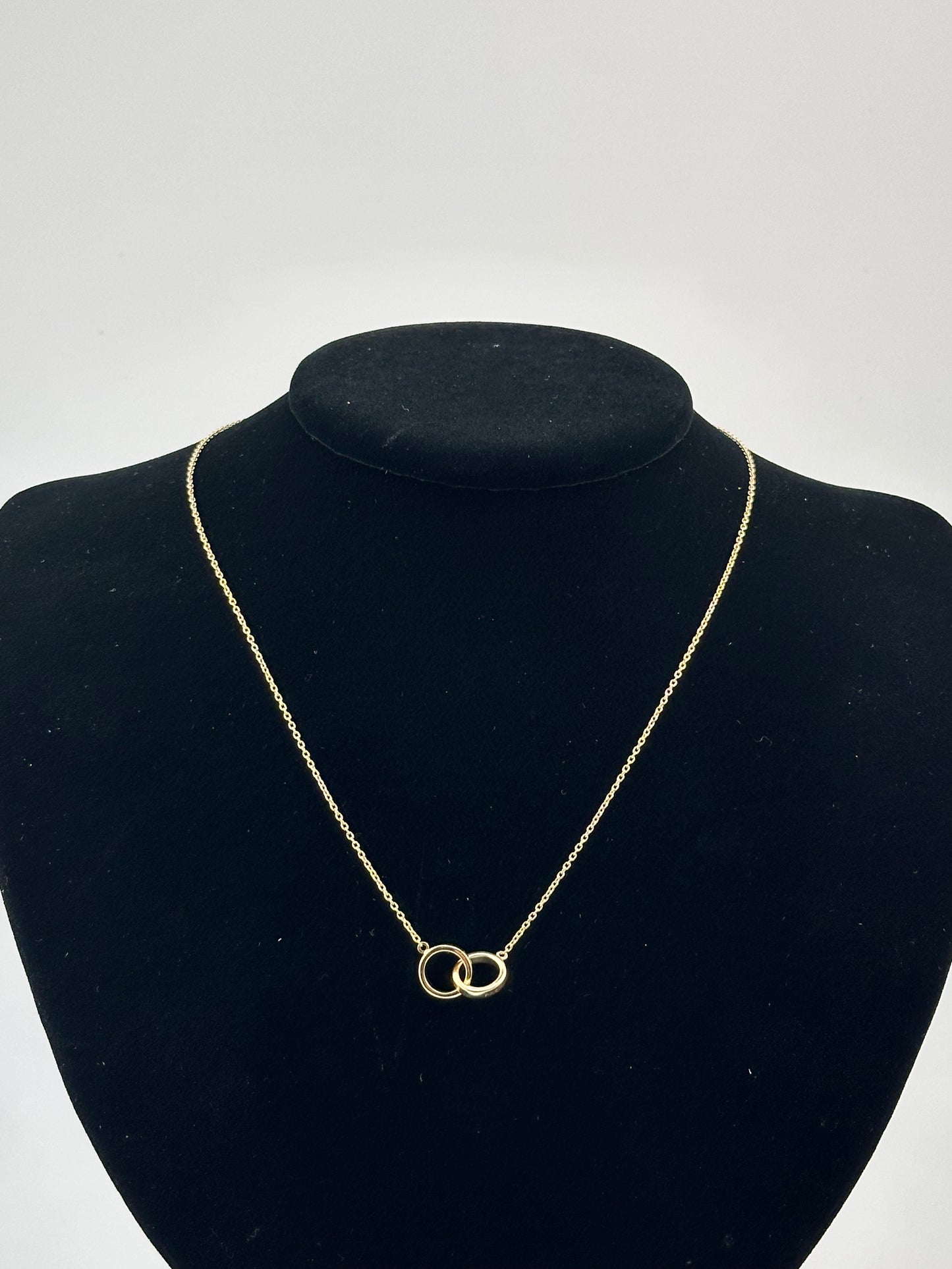 14K Gold Together Necklace – Interlocking Circles Pendant