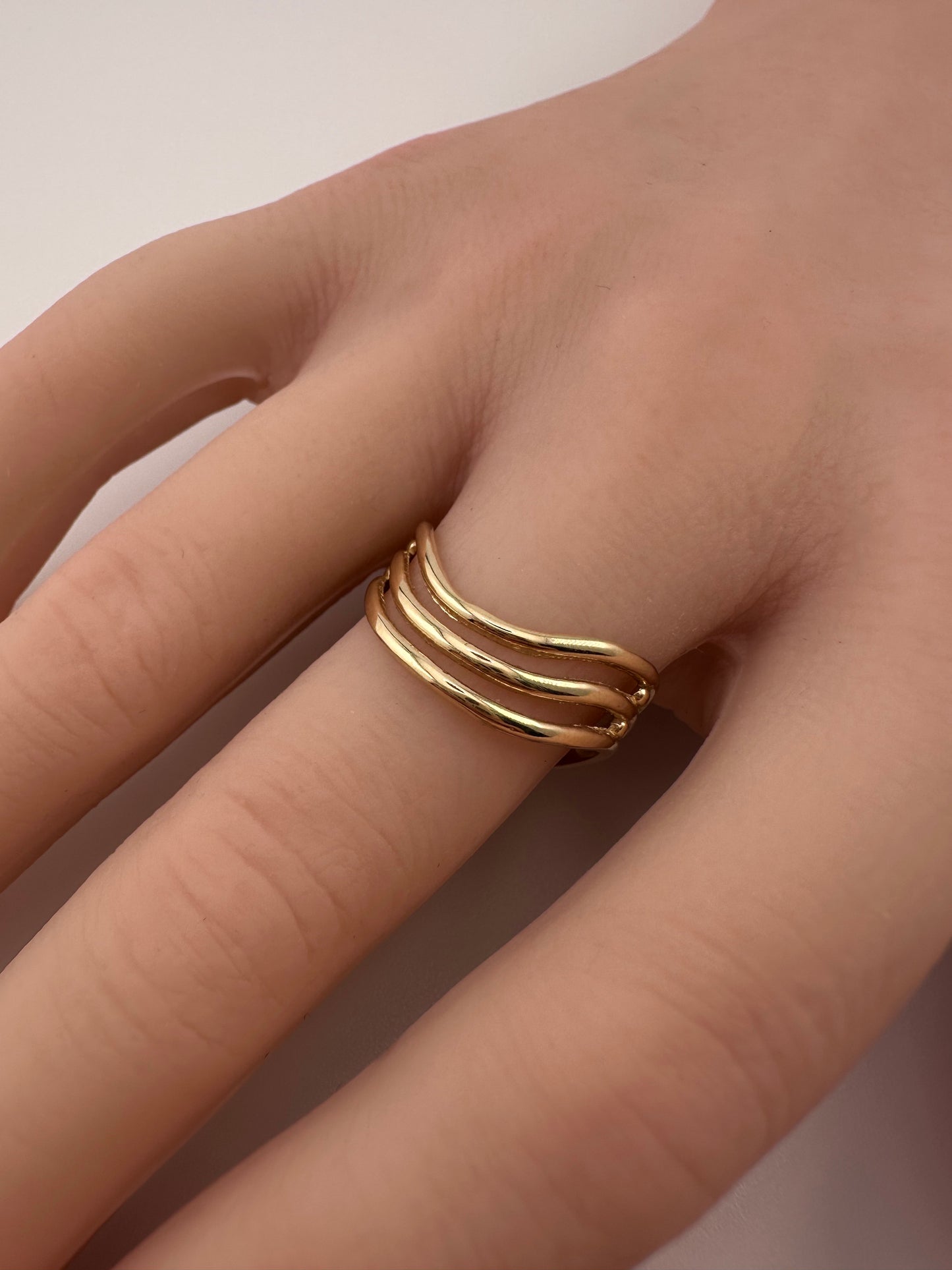 14k Solid Gold Thumb Ring – Size 7