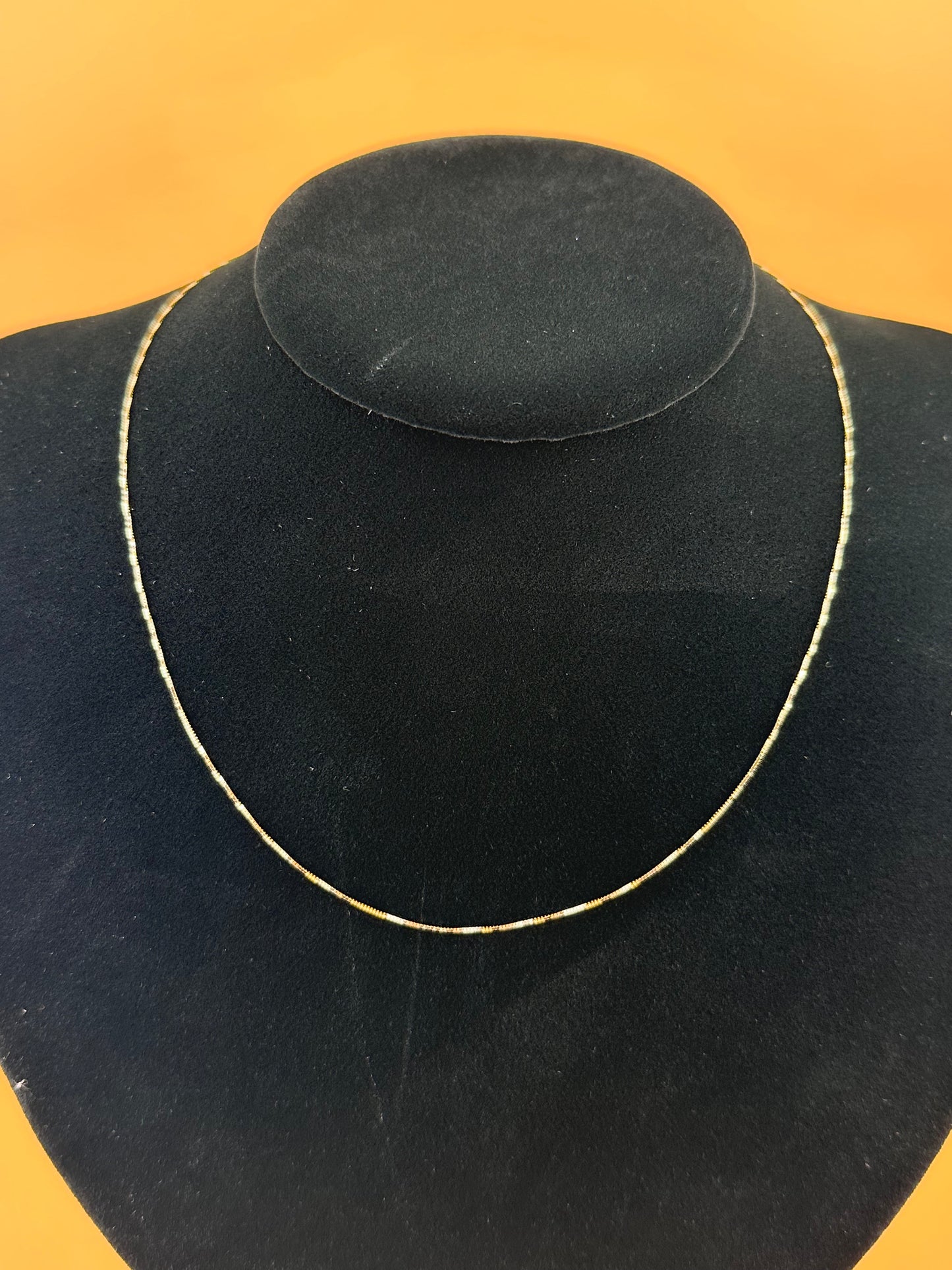 14K Gold Box Chain Necklace – 0.5mm Dainty Solid Gold Chain for Women & Men