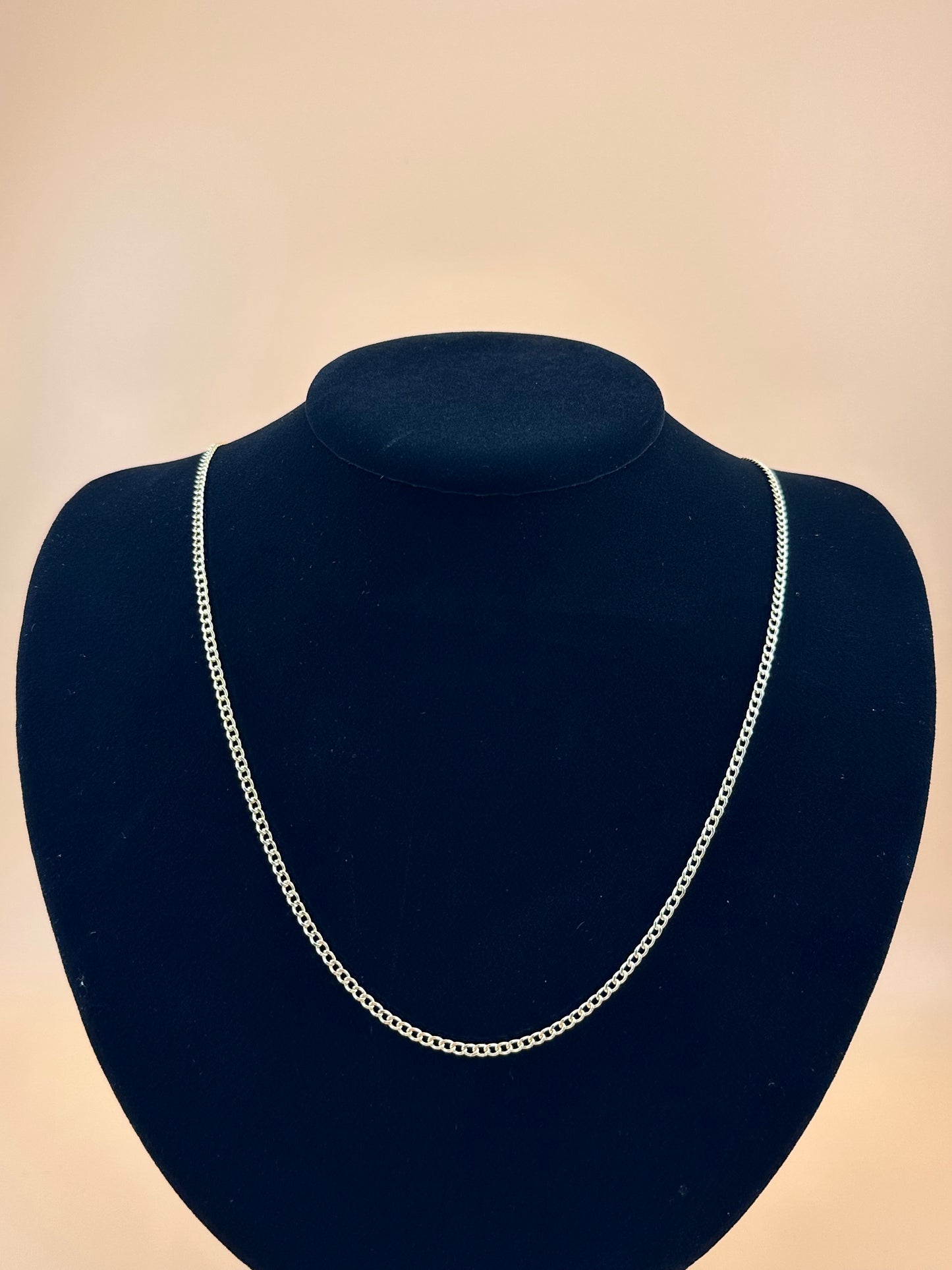 14K Gold Hollow Beveled Curb Chain