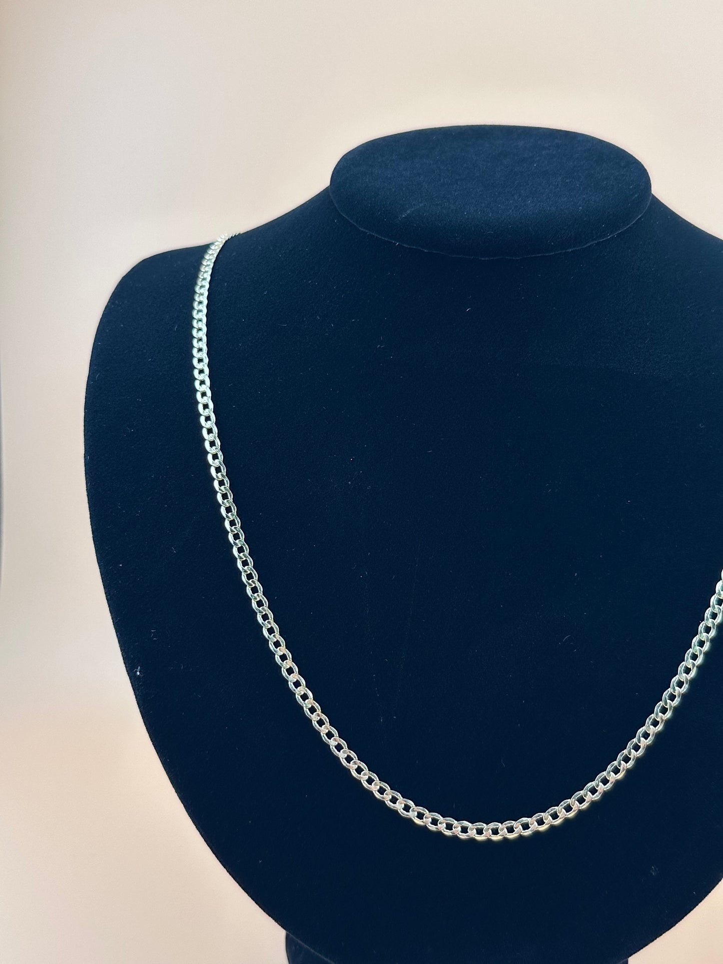 14K Gold Hollow Beveled Curb Chain