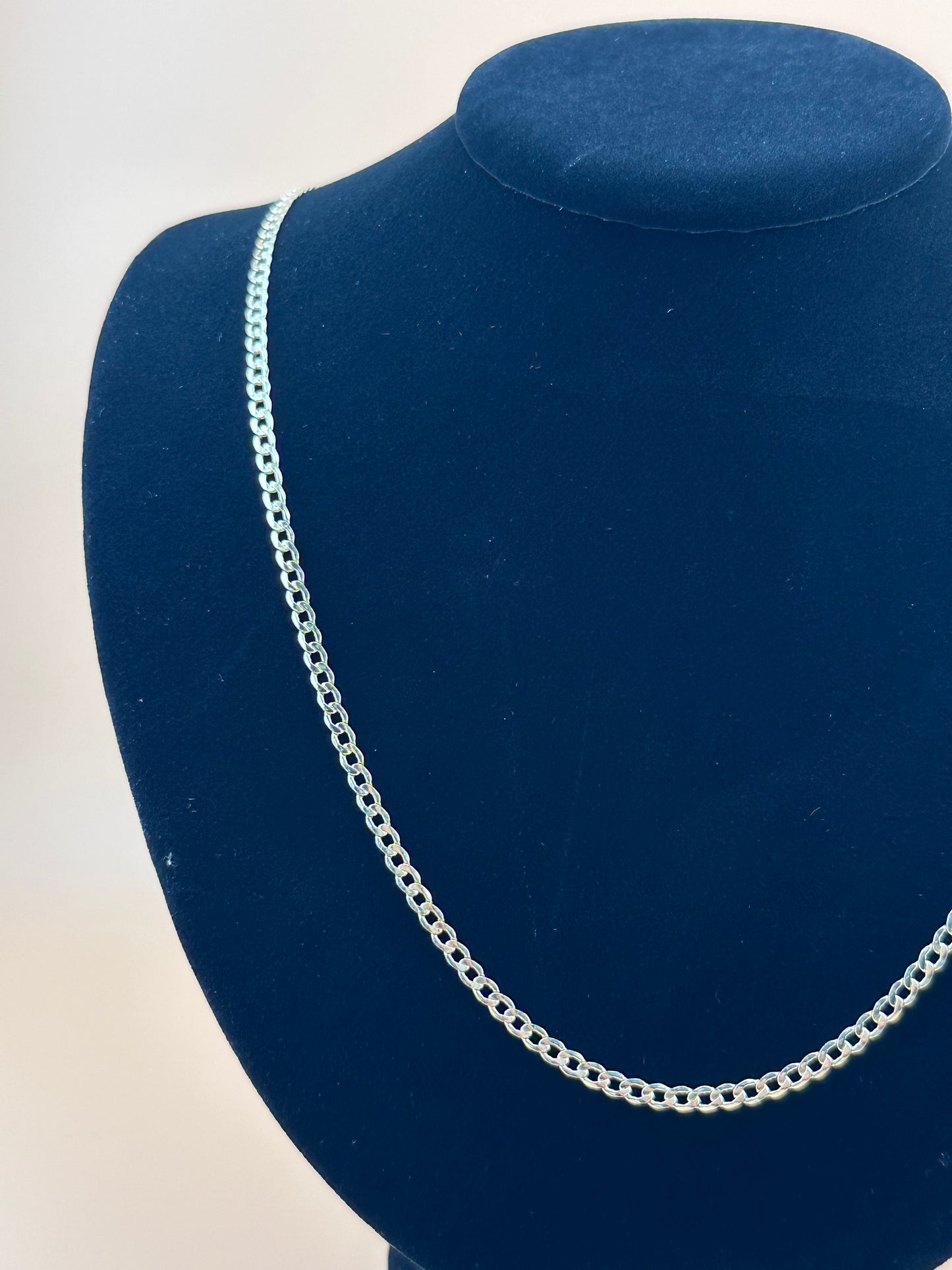 14K Gold Hollow Beveled Curb Chain