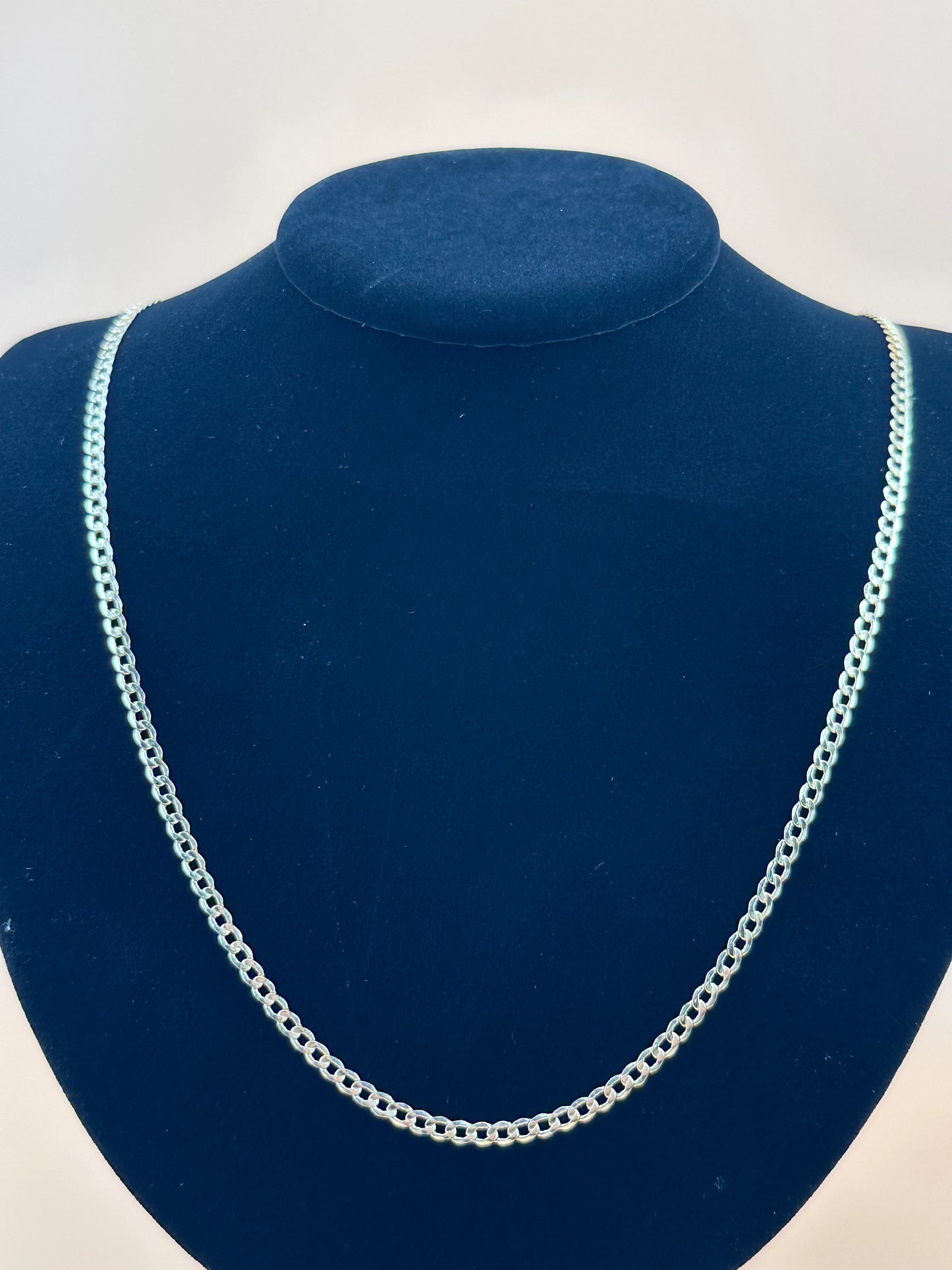 14K Gold Hollow Beveled Curb Chain