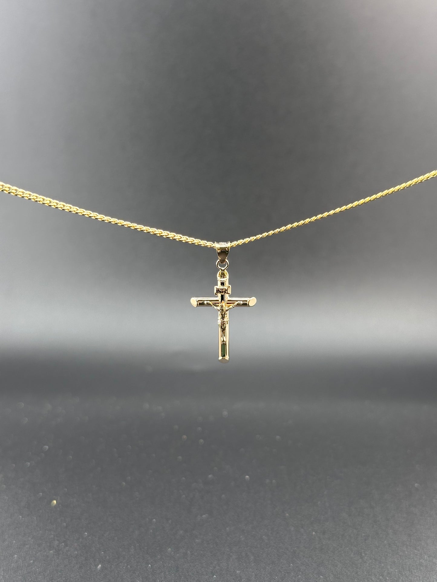 14K Gold Crucifix Pendant | Large Jesus Cross Charm