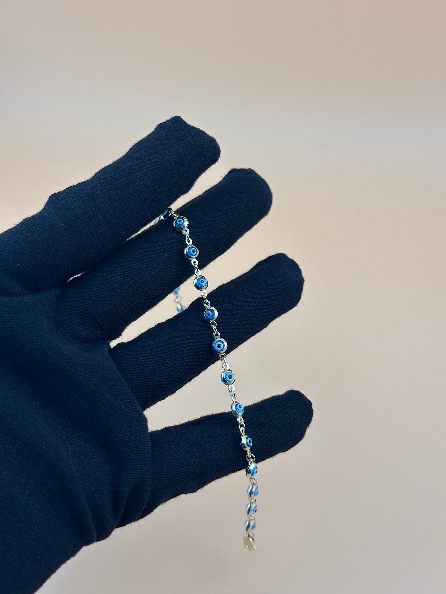14K Gold Evil Eye Bracelet – 7”