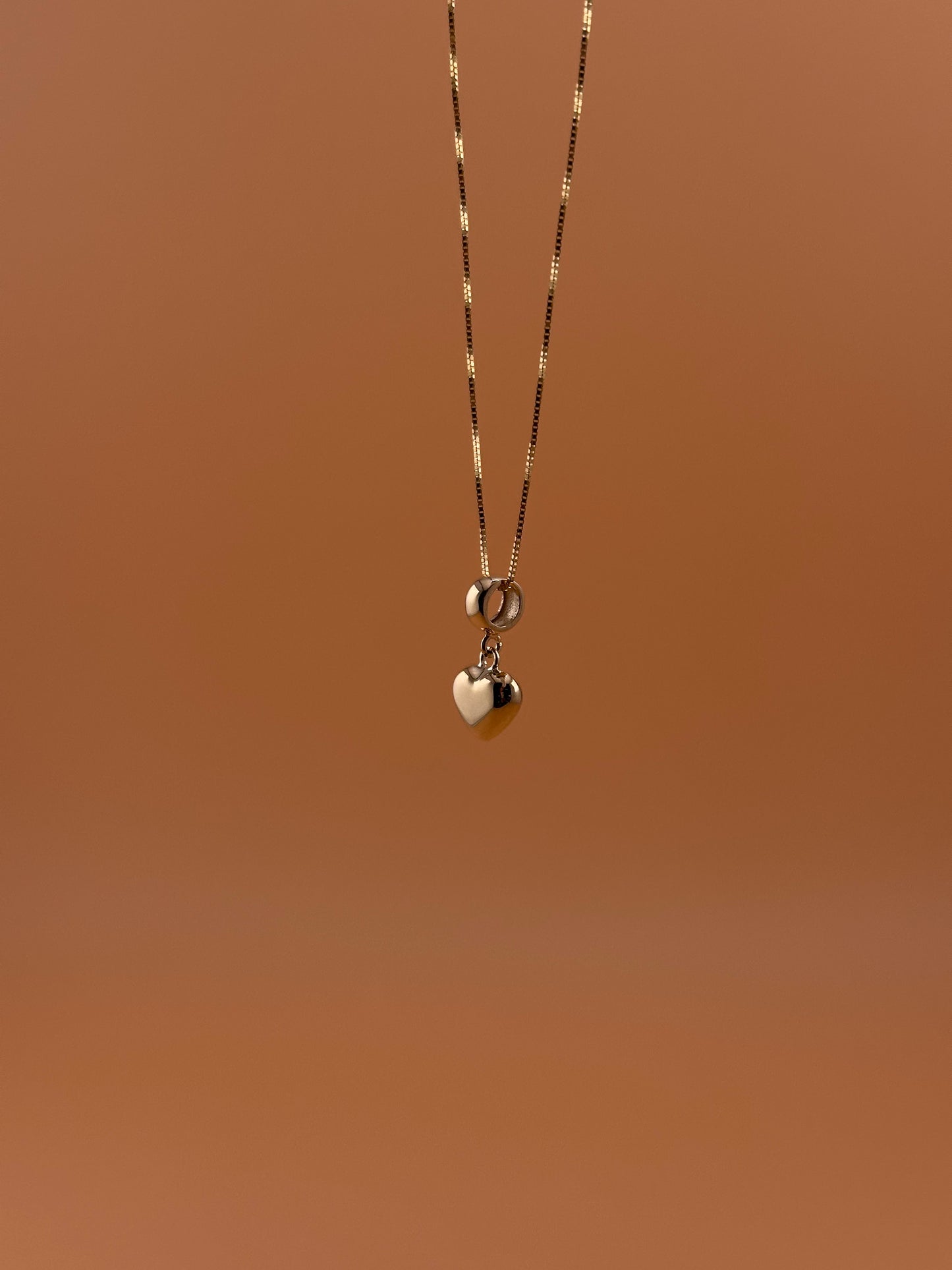14K Gold Heart Charm Pendant l Real Gold Dangle for Necklace & Bracelet