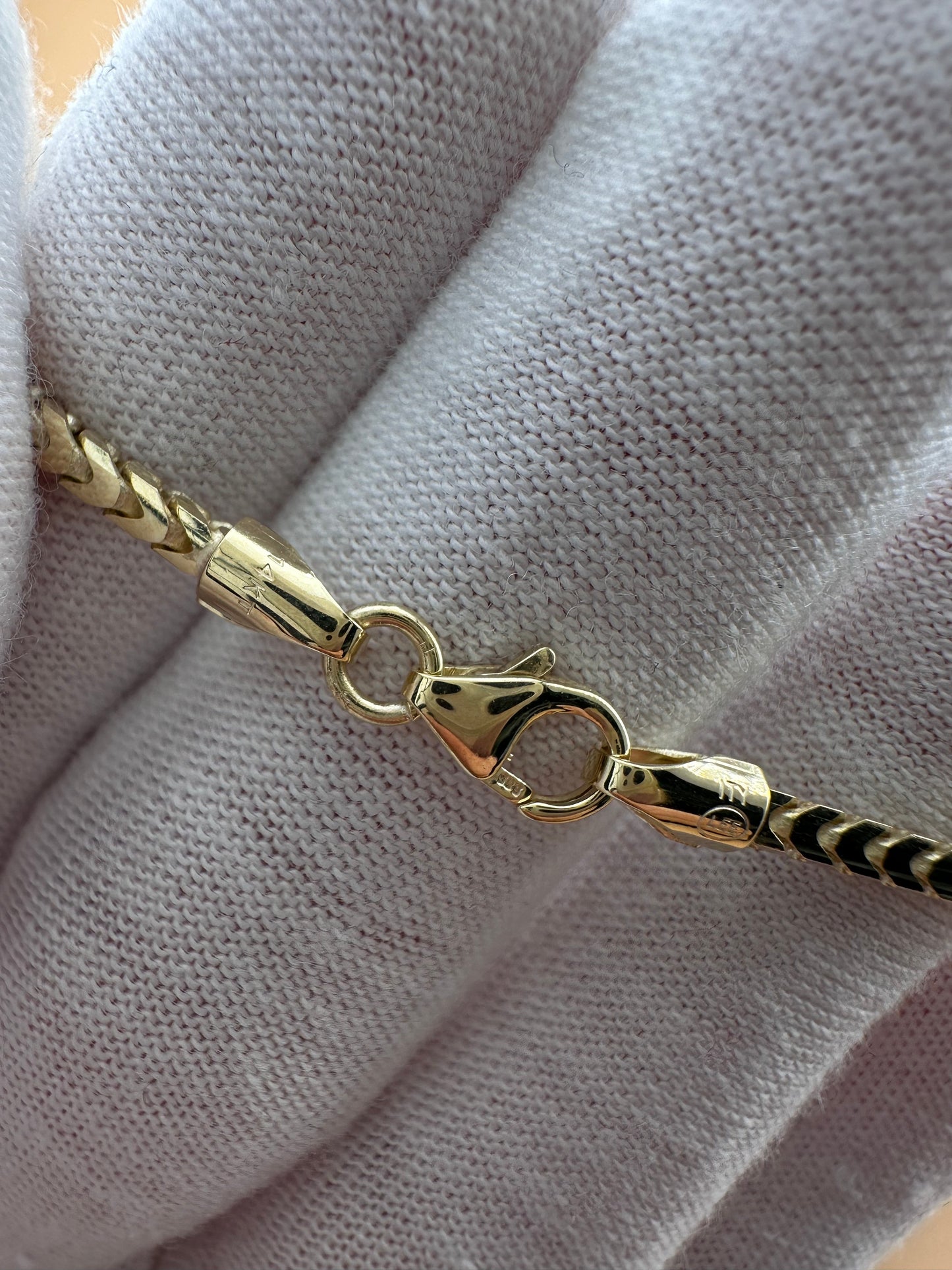 14K Solid Gold Franco Chain – 2.2mm – Men’s & Women’s Gold Chain