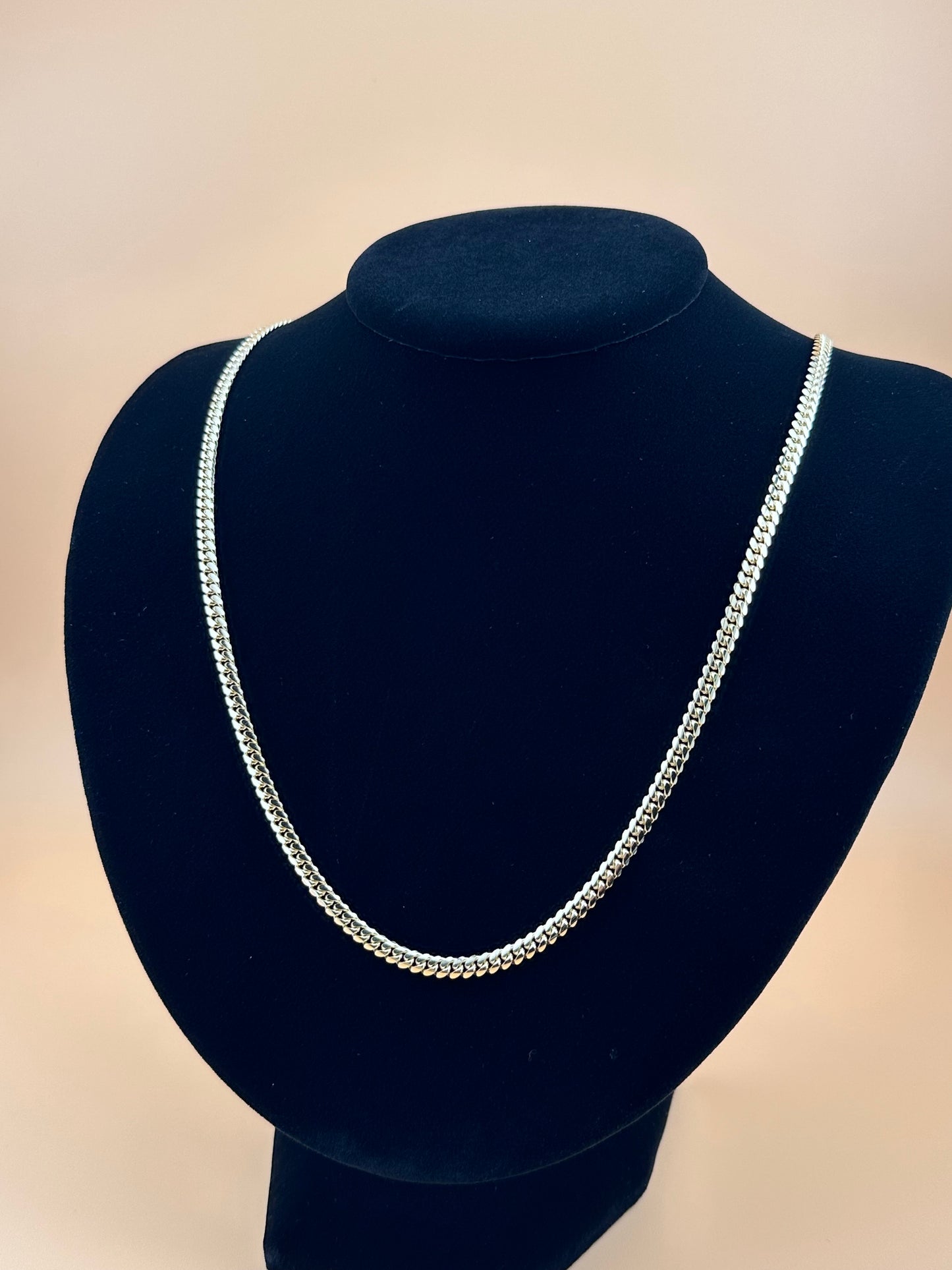 14K Solid Gold Miami Cuban Chain 4mm – Real Gold Link Necklace & Bracelet for Men & Women