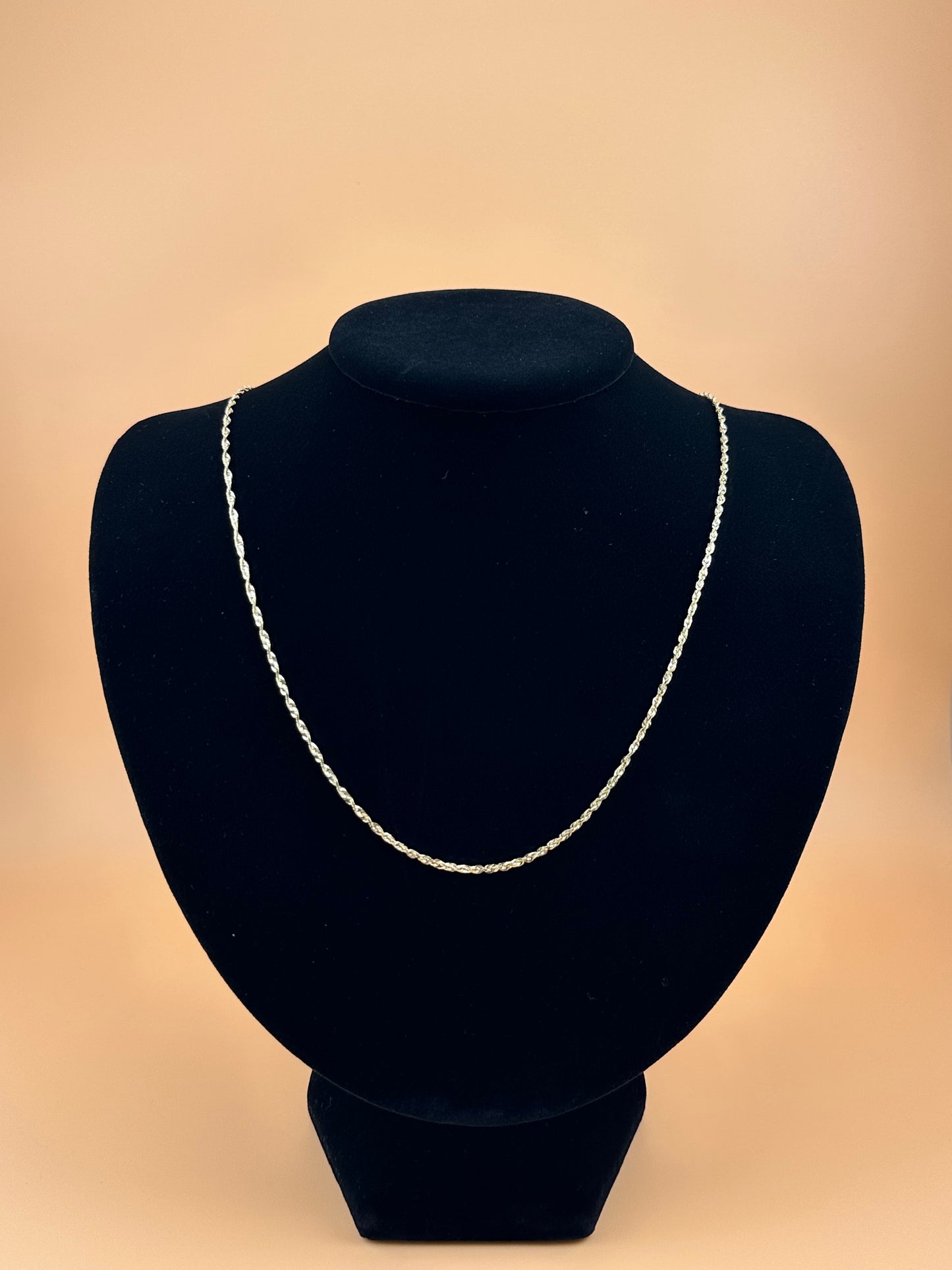 14K Solid Gold Rope Chain 2mm – Real Gold Chain for Men & Women