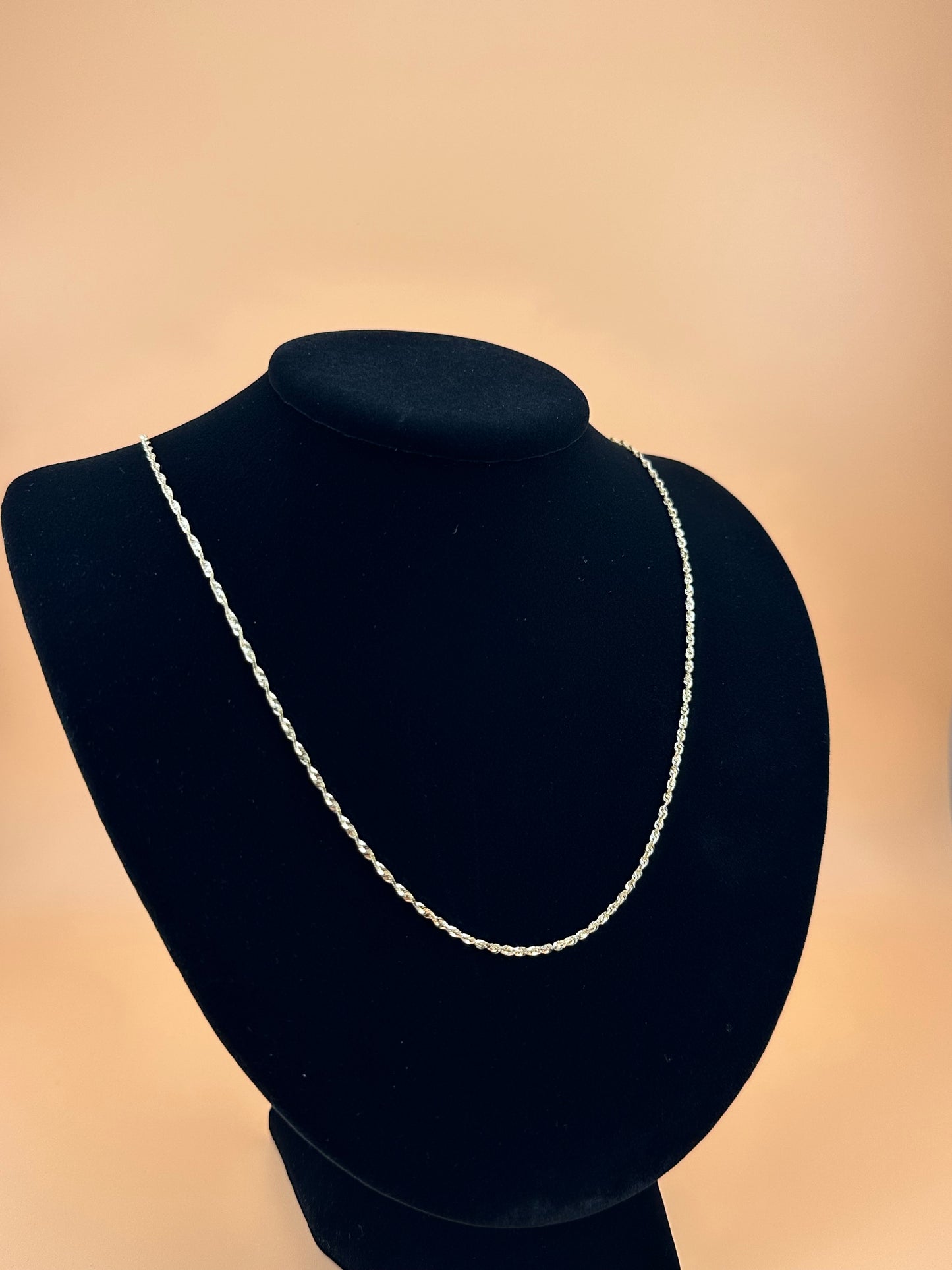 14K Solid Gold Rope Chain 2mm – Real Gold Chain for Men & Women