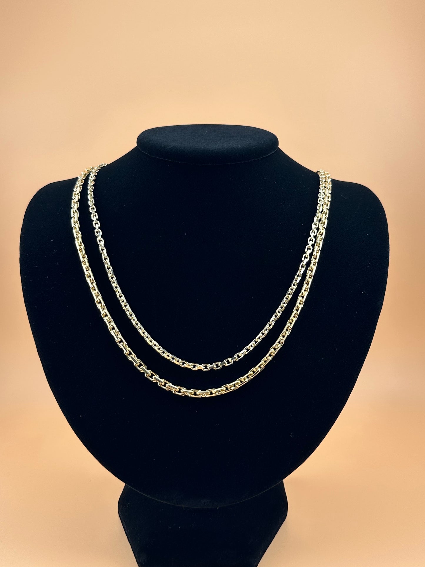14K Solid Gold Fancy Chain – 2.9mm Real Gold Necklace & Bracelet
