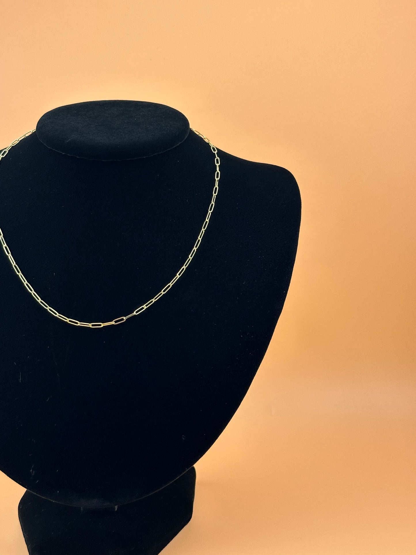14K Solid Gold Paperclip Chain Necklace – 2.2mm