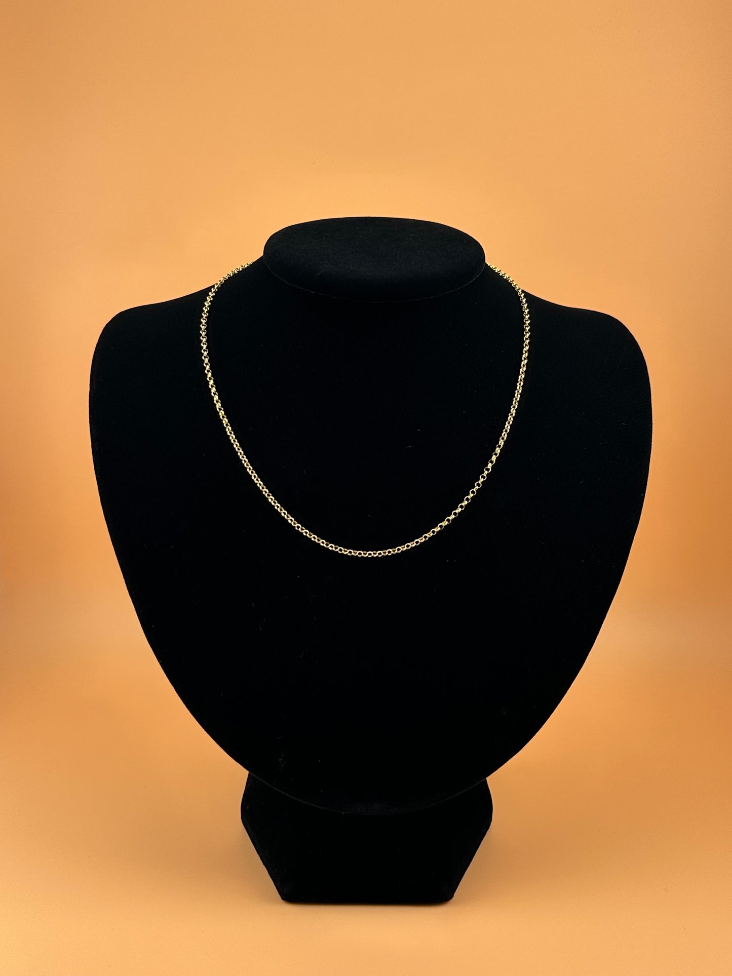 14K Gold Rolo Cable Chain Necklace – 2.1mm Classic Link