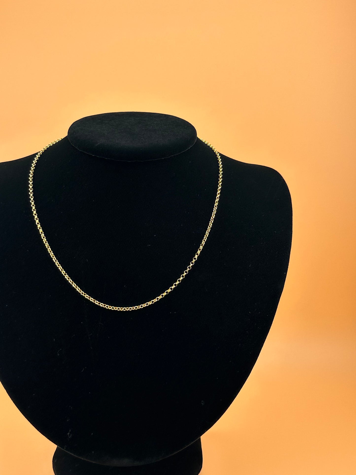 14K Gold Rolo Cable Chain Necklace – 2.1mm Classic Link