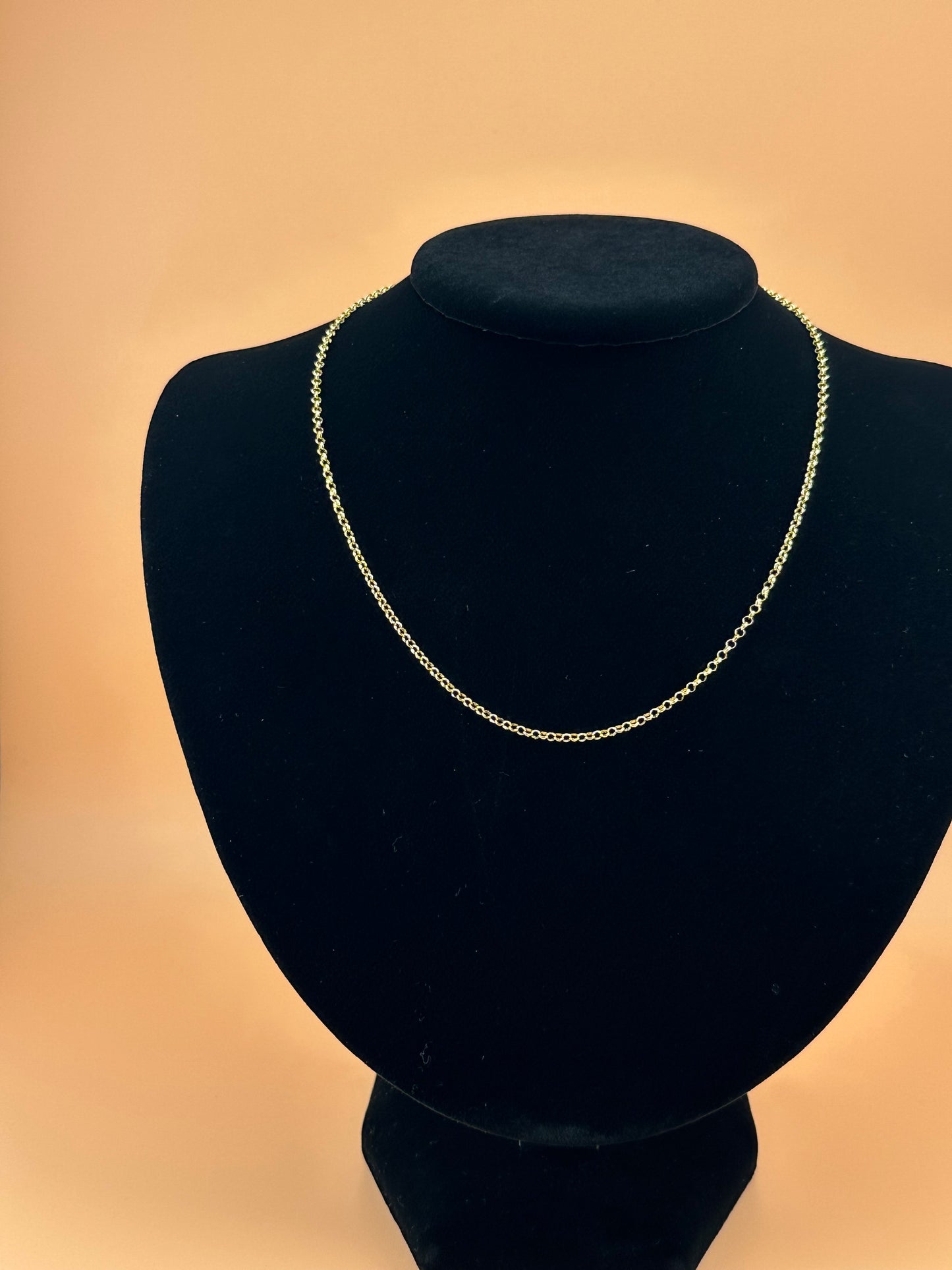 14K Gold Rolo Cable Chain Necklace – 2.1mm Classic Link