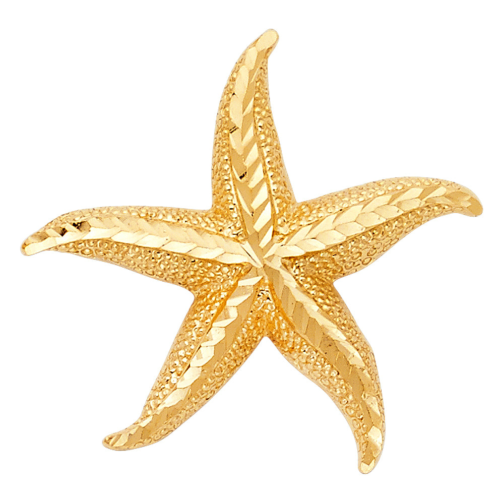 14K Yellow Gold Starfish Pendant