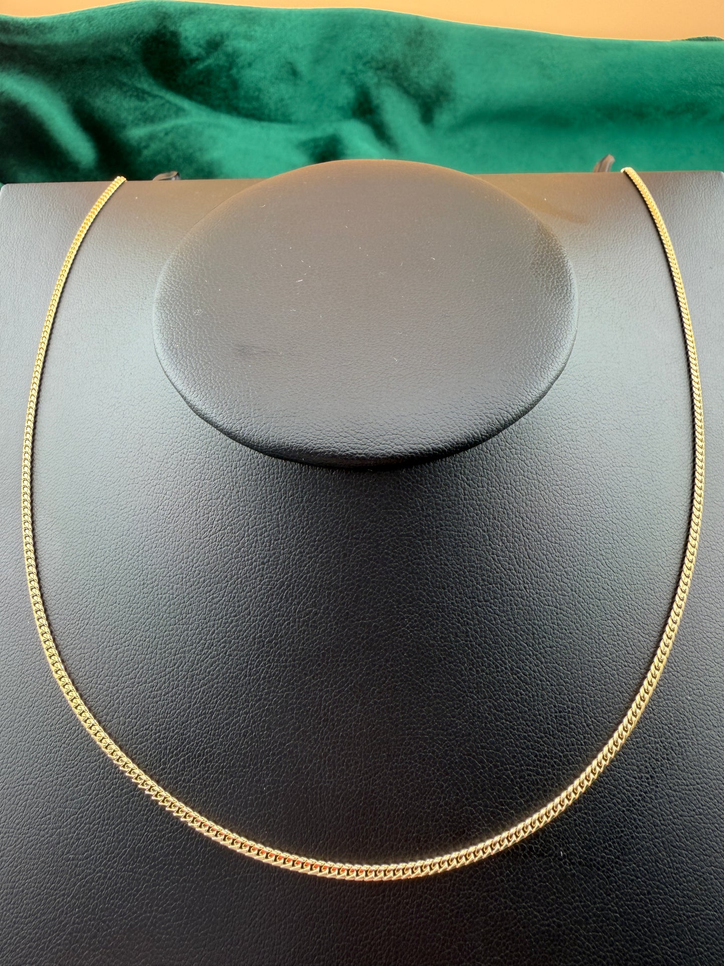 14K Yellow Gold 2.2mm Solid Miami Cuban Chain