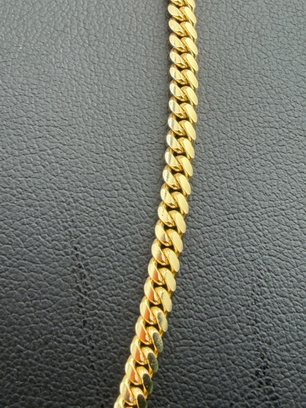 14K Yellow Gold 3.3mm Solid Miami Cuban Chain – Real Solid Gold Luxury Bracelet