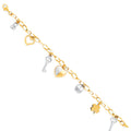 14K Yellow Gold Assorted Fancy Bracelet - AB23