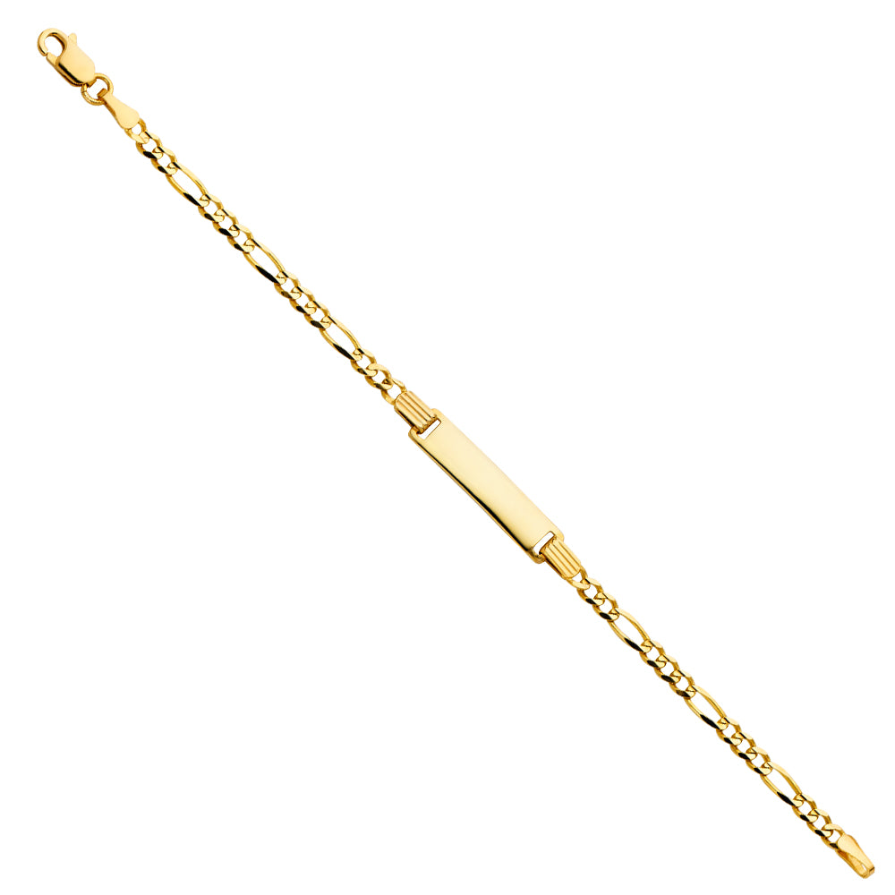 14K Yellow Gold Baby ID Bracelet - AB102