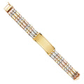 14K Tri Color Men's & Link Bracelet - AB355