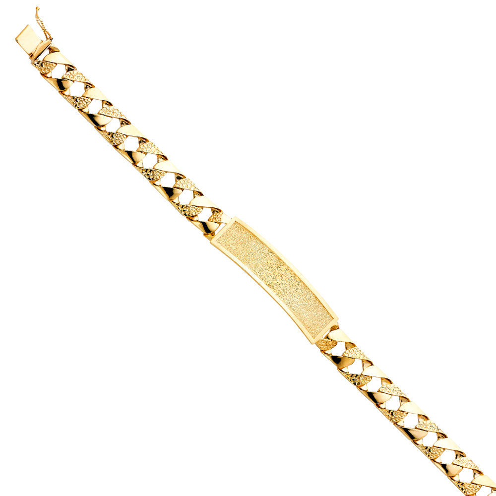 14K Yellow Gold Men's & Link Bracelet - AB404