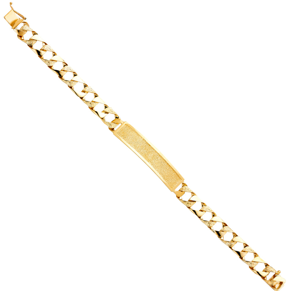 14K Yellow Gold Men's & Link Bracelet - AB406