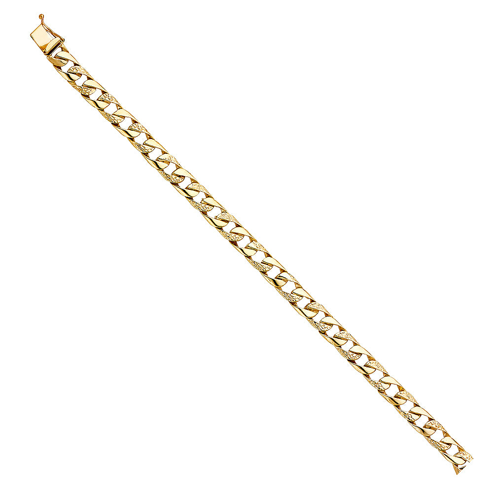 14K Yellow Gold Men's & Link Bracelet - AB457