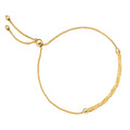 14K Gold Friendship Bracelet – Adjustable 5.5"-7.5"