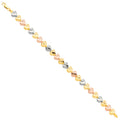 14K Yellow Gold Assorted Fancy Bracelet - AB725