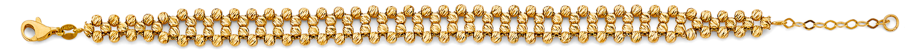 14K Yellow Gold Assorted Fancy Bracelet - AB819