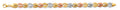 14K Yellow Gold Assorted Fancy Bracelet - AB831