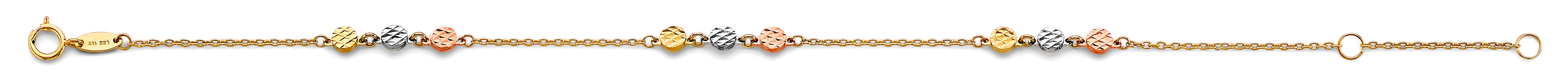 14K Yellow Gold Assorted Fancy Bracelet - AB978