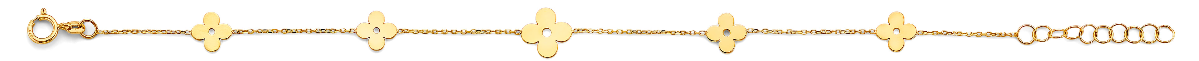 14K Yellow Gold Assorted Fancy Bracelet - AB979