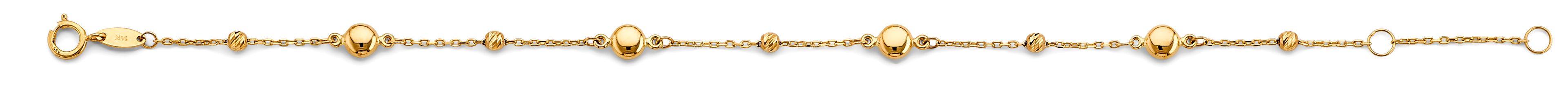 14K Yellow Gold Assorted Fancy Bracelet - AB984
