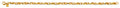 14K Gold Hollow Flat Tube Oval Rolo Bracelet