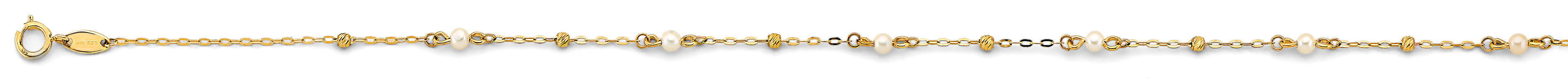 14K Yellow Gold Light Necklace & Bracelet - AB1143