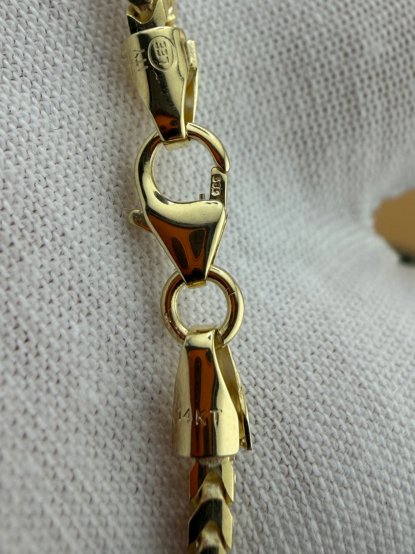 14K Yellow Gold 2.2mm Franco Chain – Real Solid Gold Italian Design