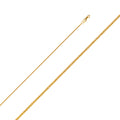14K Yellow Gold D.C. Square Wheat 1mm Chain - CH-0192