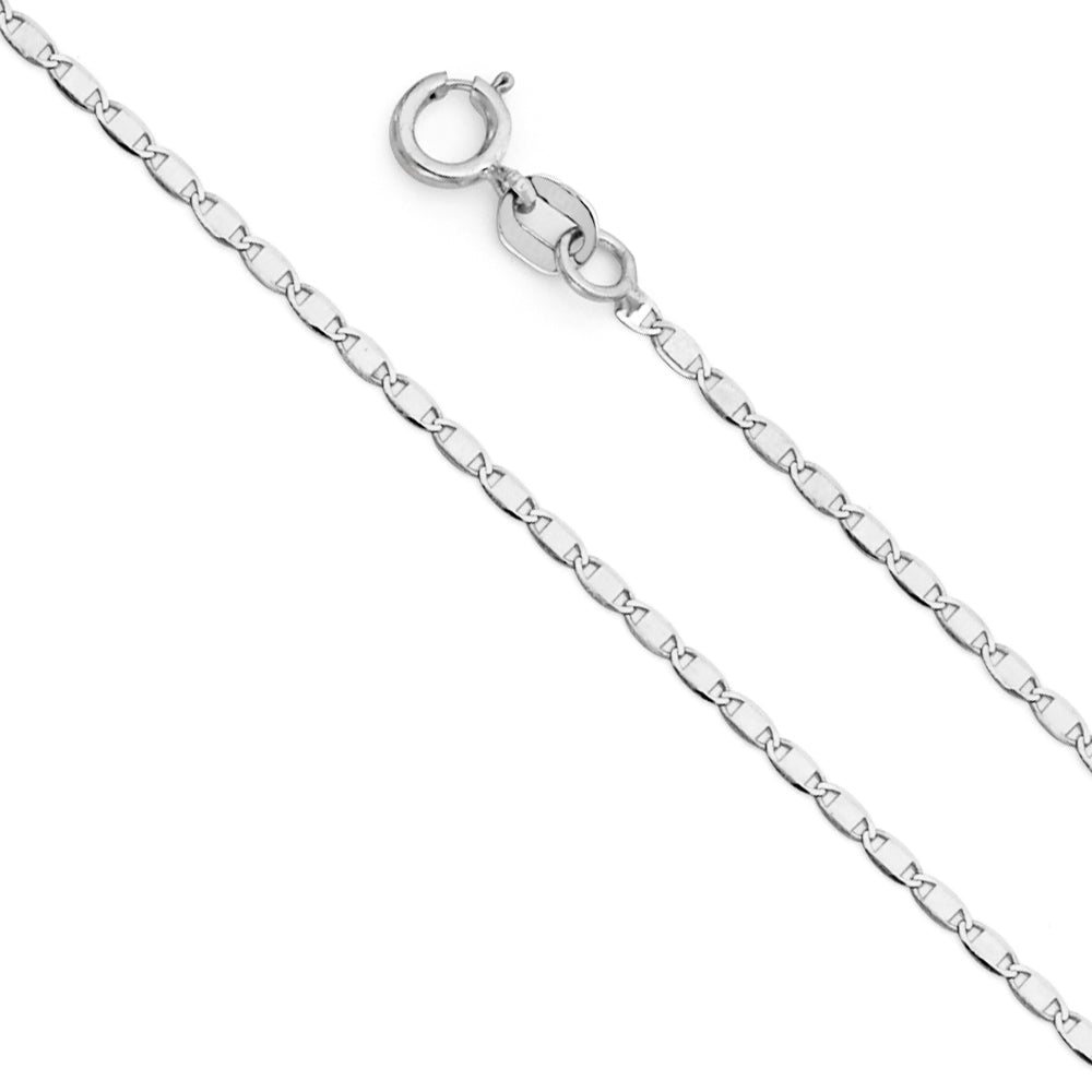 14K Yellow Gold Flat Valentino Chains 1.3mm Chain - CH-0267