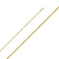 14K Yellow Gold Solid Solid Regular Rope D.C. 1.5mm Chain - CH-0390