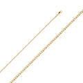 14K Yellow Gold Hollow Bevelled Curb 2mm Chain - CH-0428