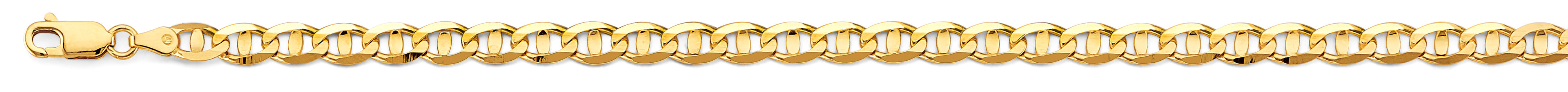 14K Yellow Gold Mariner Concave Light D.C. 5.3mm Chain - CH-0633